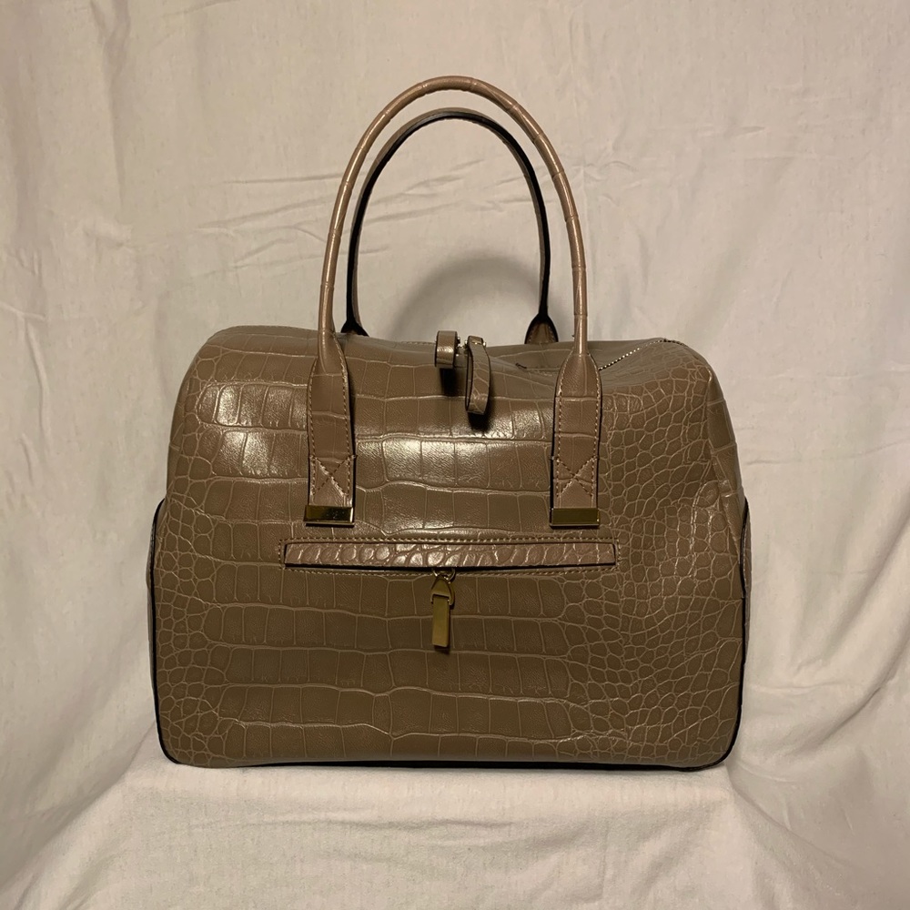 Nordstrom Beige Faux Snake Skin Handbag